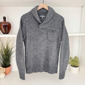 Bonobos Gray Wool Alpaca Blend Shawl Collar Pullover Sweater Size M